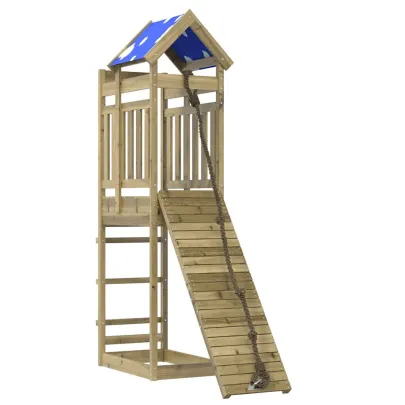 Set Joacă Exterior Lemn Pin - Platformă Cățărare Copii