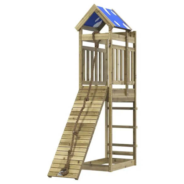 Set Joacă Exterior Lemn Pin - Platformă Cățărare Copii