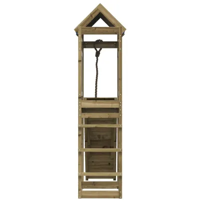 Set Joacă Exterior Lemn Pin - Platformă Cățărare Copii
