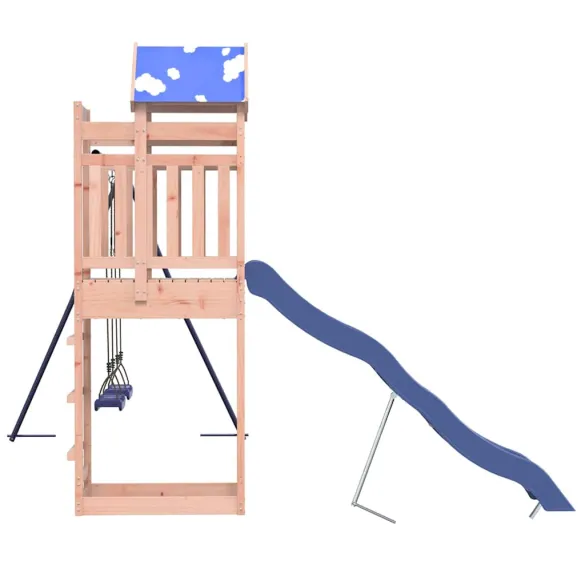 Set Joacă Exterior Lemn Douglas cu Tobogan și Leagăn