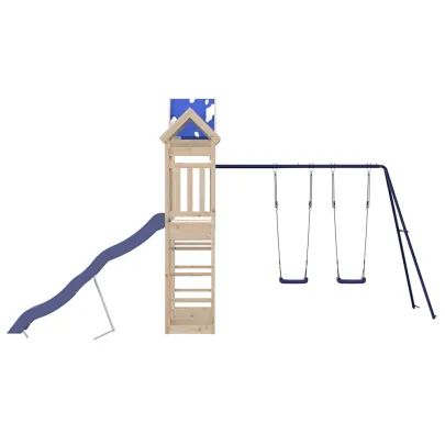 Set joacă exterior lemn pin | Tobogan+Leagăn | Livrare gratuită