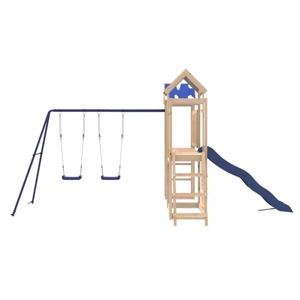 Set Joacă Exterior Lemn Pin | Tobogan Leagăn Turn