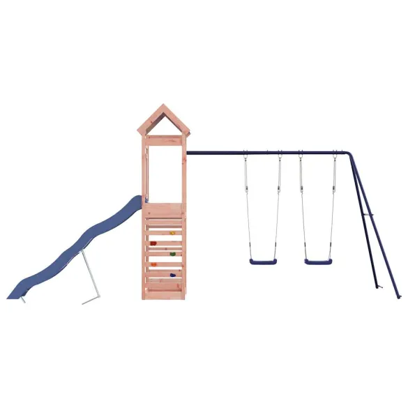 Set Joacă Exterior Lemn Douglas cu Tobogan și Leagăn