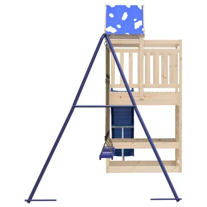 Set de joacă exterior lemn masiv de pin cu tobogan
