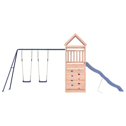 Set Joacă Exterior Lemn Douglas cu Tobogan | Livrare Gratuită