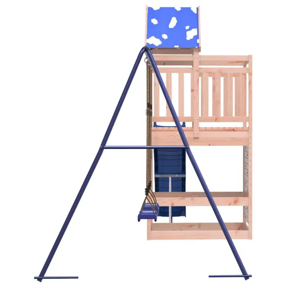 Set Joacă Exterior Lemn Douglas cu Tobogan | Livrare Gratuită