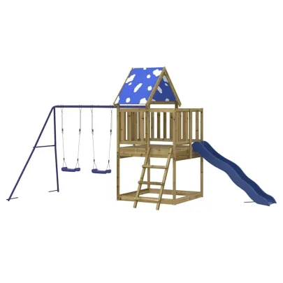 Set joacă exterior lemn pin - Tobogan și leagăne copii