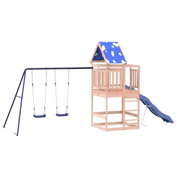 Set Joacă Exterior Lemn Douglas cu Tobogan și Leagăn