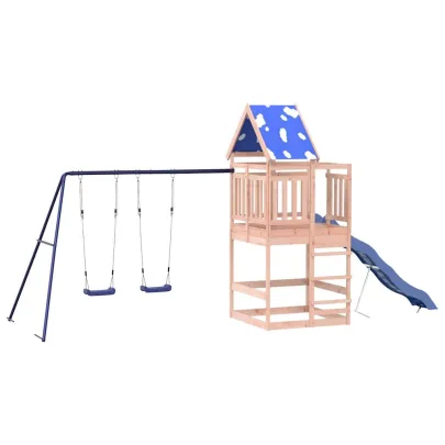 Set Joacă Exterior Lemn Douglas cu Tobogan și Leagăn