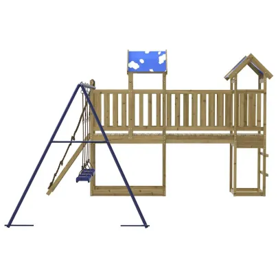 Set Joacă Exterior Lemn Pin | Turn, Leagăn, Pod