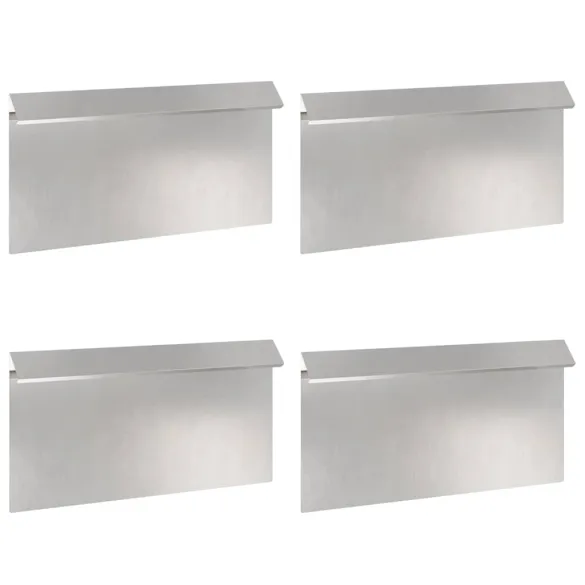 Gard Antimelc Metalic 4 Bucăți Argintiu 50x25 cm