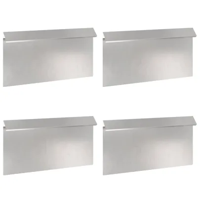 Gard Antimelc Metalic 4 Bucăți Argintiu 50x25 cm