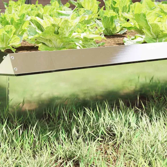 Gard Antimelc Metalic 4 Bucăți Argintiu 50x25 cm