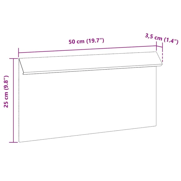 Gard Antimelc Metalic 4 Bucăți Argintiu 50x25 cm