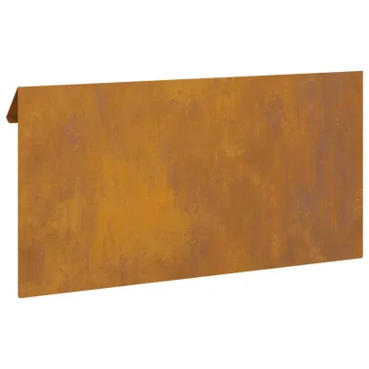 Gard Metalic pentru Melci 16 Piese Ruginit 50x25cm