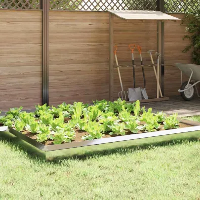 Gard Antimelc Metalic Argintiu 16 pcs | Protecție Grădină