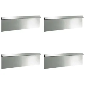 Gard Antimelc Metalic 4 Bucăți Argintiu 100x25cm 2