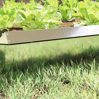 Gard Antimelc Metalic 4 Bucăți Argintiu 100x25cm