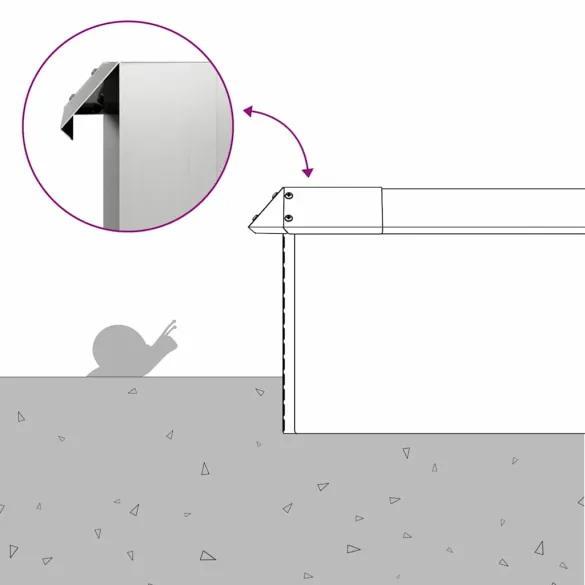 Gard Antimelc Metalic 4 Bucăți Argintiu 100x25cm