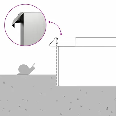 Gard Antimelc Metalic 4 Bucăți Argintiu 100x25cm