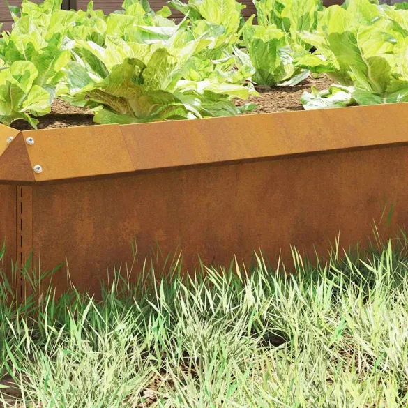 Gard Metalic Antimelci Rustic 4 Bucăți 100x25 cm