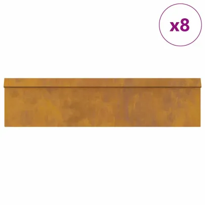 Garduri Metalice pentru Melci - 12 Bucăți, Finisaj Ruginit