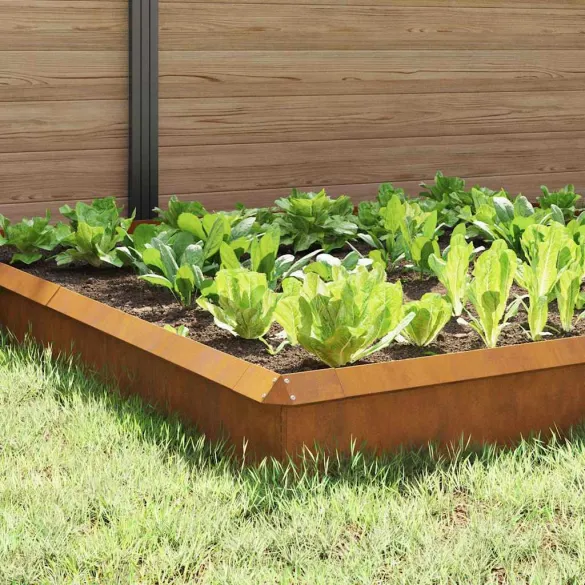 Garduri Metalice pentru Melci - 12 Bucăți, Finisaj Ruginit