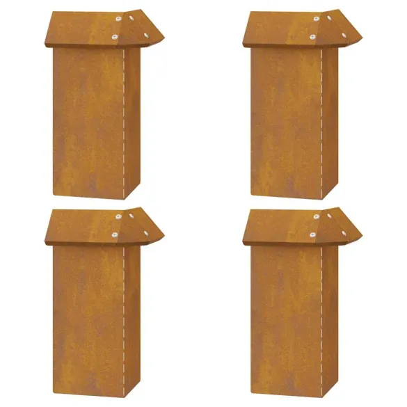 Garduri Metalice pentru Melci - 12 Bucăți, Finisaj Ruginit