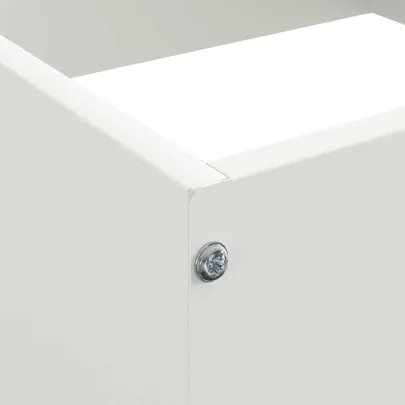 Margine Gazon Albă Oțel 40x40x13 cm | 6 Piese