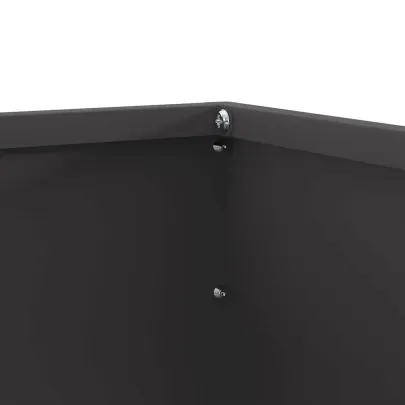 Margine Gazon Oțel 6 piese Negru 50x50x13 cm