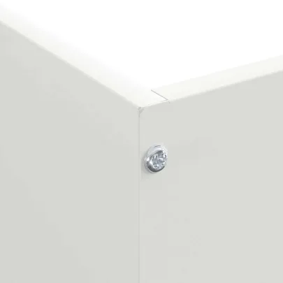 Margine Gazon Albă Oțel | 6 Piese | Delimitare Grădină