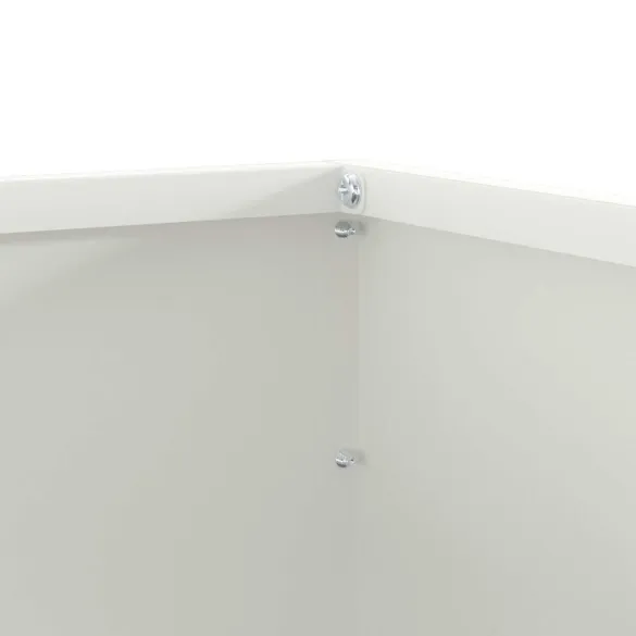 Margine Gazon Albă Oțel | 6 Piese | Delimitare Grădină