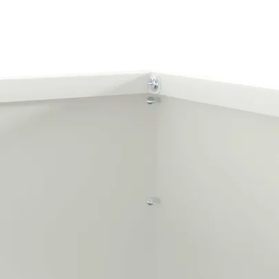 Margine Gazon Albă Oțel | 6 Piese | Delimitare Grădină