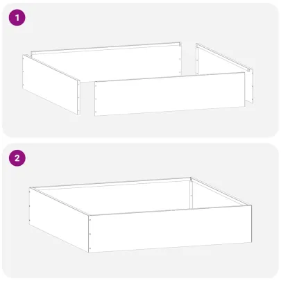 Margine Gazon Oțel Antracit 60x60 cm - Set 6 Piese