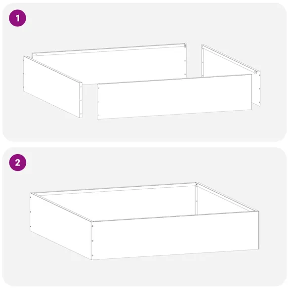 Margini Gazon Oțel 60x60 cm | Set 6 Buc | Livrare Gratuita
