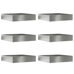 Margine Gazon Oțel Galvanizat 6 Buc | 60x60x13 cm 2