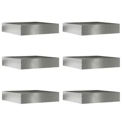 Margine Gazon Oțel Galvanizat 6 Buc | 60x60x13 cm