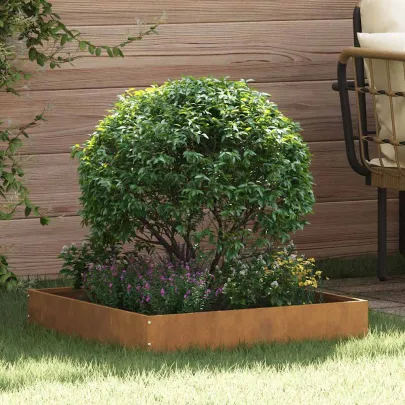 Margine Gazon Oțel Rustică 60x60 cm - Delimitare Grădină