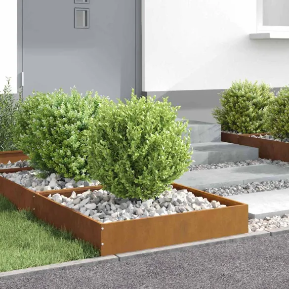 Margine Gazon Oțel Rustică 60x60 cm - Delimitare Grădină