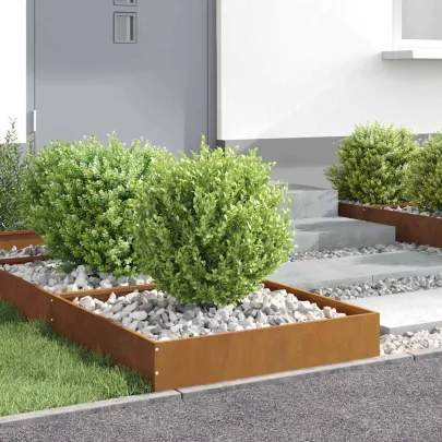 Margine Gazon Oțel Rustică 60x60 cm - Delimitare Grădină