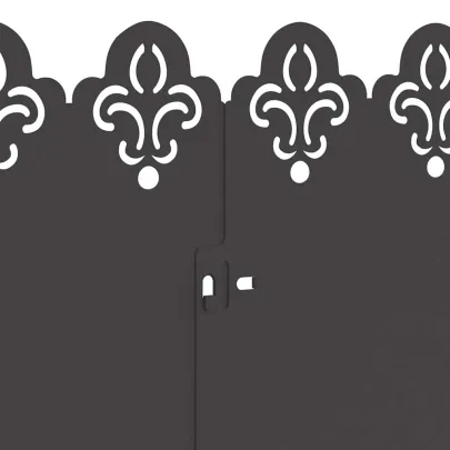 Borduri Gazon Metalice 30 pcs Negru | Delimitare Grădină