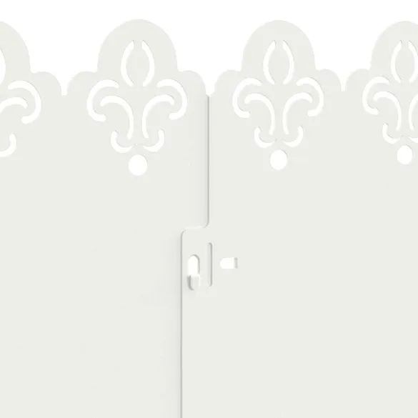 Borduri Gazon Metalice Alb 20 piese | Livrare Gratuită