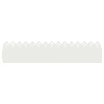 Borduri Gazon Metalice Alb 30pcs | Delimitare Grădină