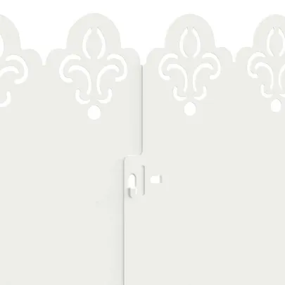 Borduri Gazon Metalice Alb 30pcs | Delimitare Grădină