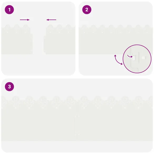 Borduri Gazon Metalice Alb 30pcs | Delimitare Grădină