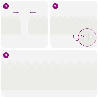 Borduri Gazon Metalice Alb 30pcs | Delimitare Grădină