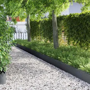 Borduri Gazon Antracit Oțel | 20 pcs | Delimitare Exterior