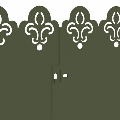 Borduri Gazon Metalice 20 pcs - Verde Măsliniu