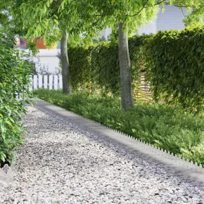 Borduri Gazon Metalice Argintii 10 Bucati | Delimitare Gradina