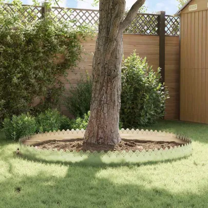 Borduri Gazon Metalice Argintii 20 piese | Delimitare Gradina